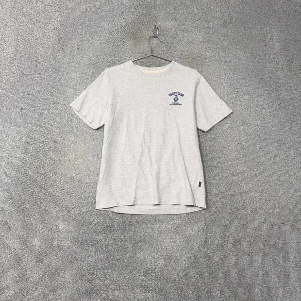 후아유 로고 프린팅 라이트 그레이 반팔 티 Medium