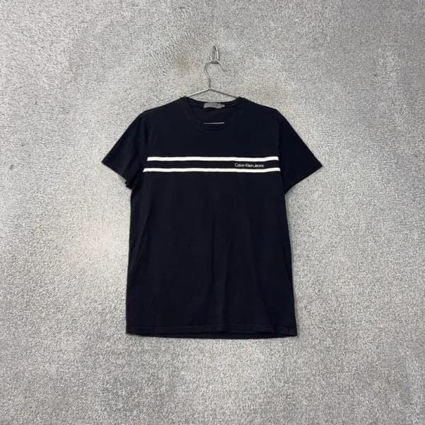 캘빈클라인 네이비 스펠 로고 반팔티 L