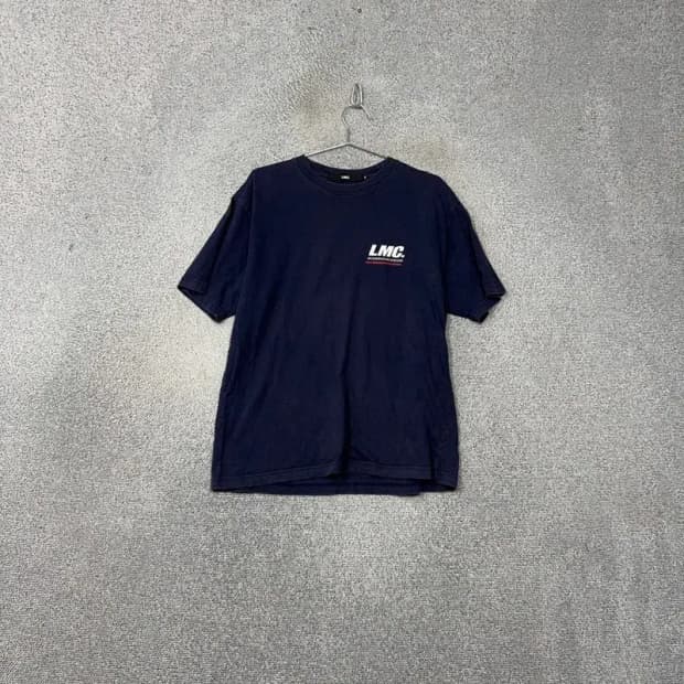 LMC 빅로고 백프린팅 네이비 반팔 티 M