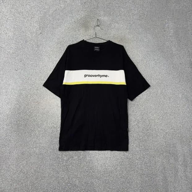 그루브라임 프린팅 로고 반팔티 M
