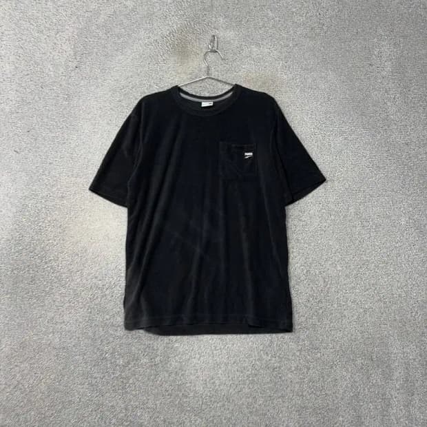 푸마 블랙 로고 오버핏 반팔 티 M