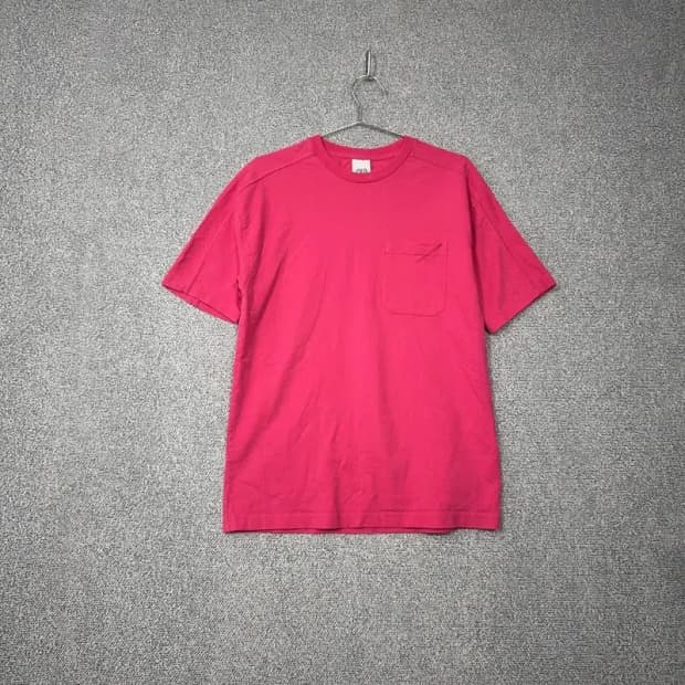 자라 핑크 포켓 캐주얼 반팔티 S