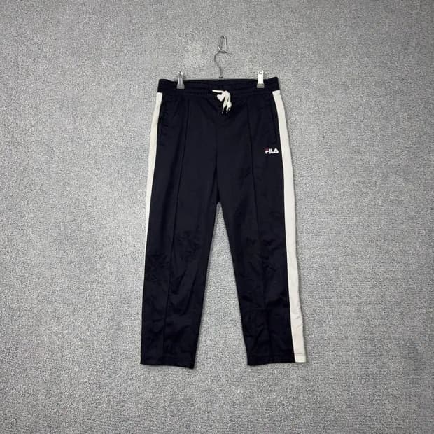 휠라 네이비 로고 기능성 트레이닝 팬츠 M