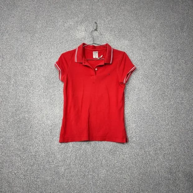 타미힐피거 레드 스키니핏 반팔 카라티 MEDIUM