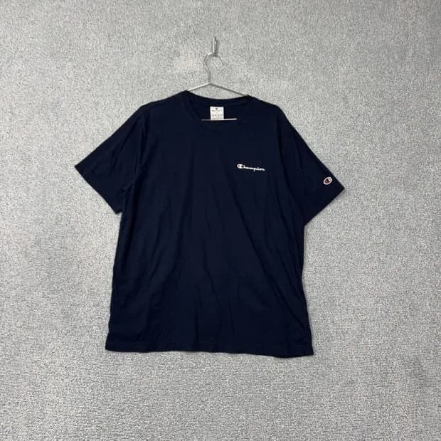 챔피온 네이비 스펠 로고 반팔 티 L