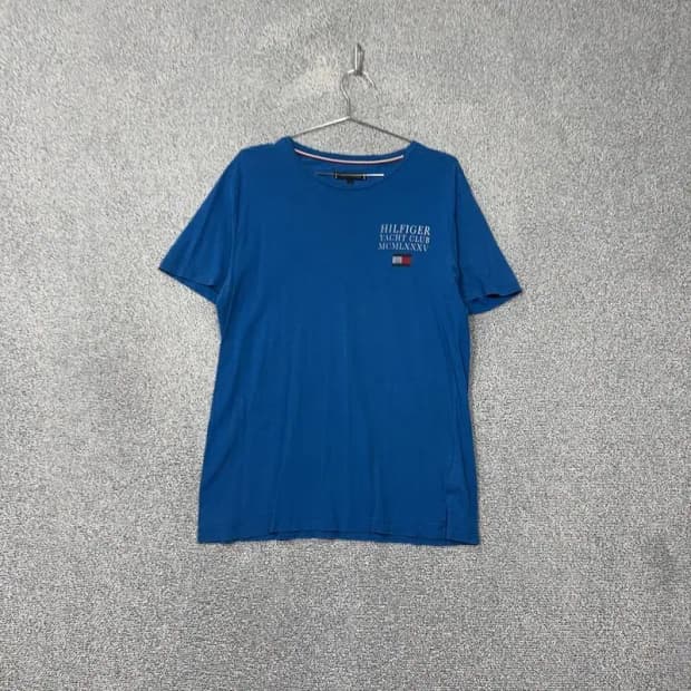 타미힐피거 블루 프린팅 반팔 티 XL