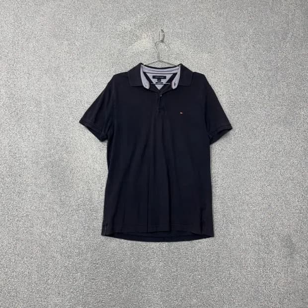 타미힐피거 네이비 로고 남성 반팔 카라티 L/G