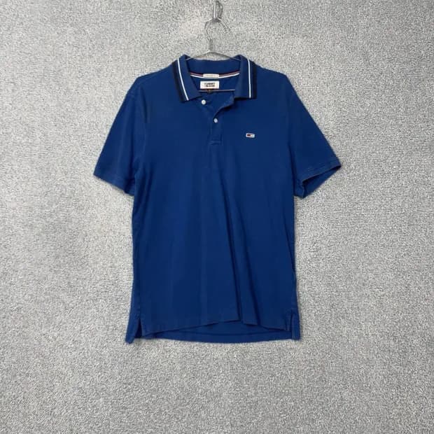 타미힐피거 네이비 심플 로고 남성 반팔 카라티 XL TG/XG