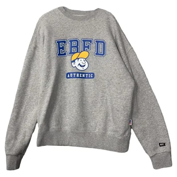 이벳필드 프린팅 라이트 그레이 맨투맨 S