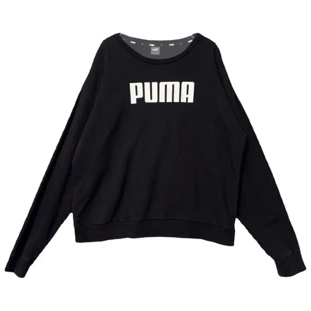 푸마 프린팅 블랙 맨투맨 L