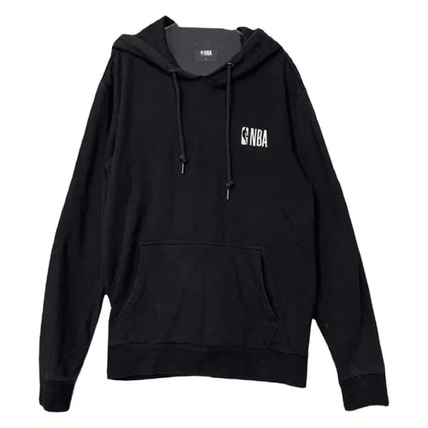 엔비에이 블랙 스펠 로고 후드티 L