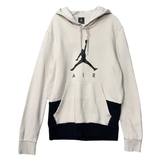 조던 프린팅 크림 후드티 M