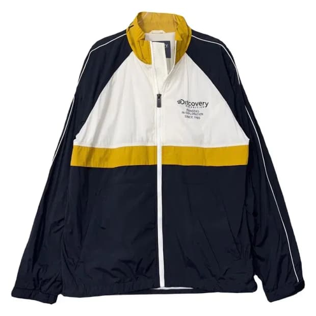 디스커버리 로고 멀티컬러 바람막이 100
