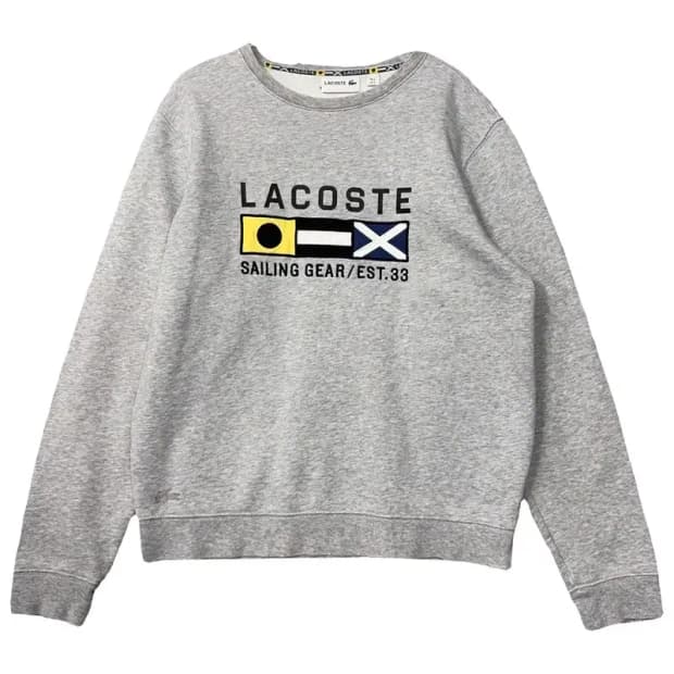 라코스테 프린팅 라이트 그레이 맨투맨 95