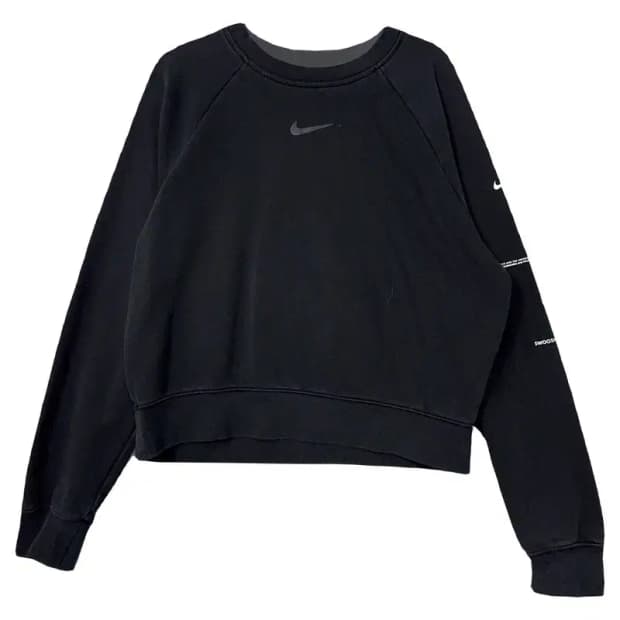 나이키 여성 센터 로고 블랙 맨투맨 L