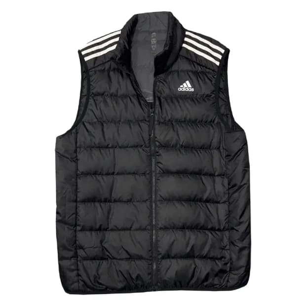 아디다스 블랙 로고 덕다운 패딩 조끼 XL