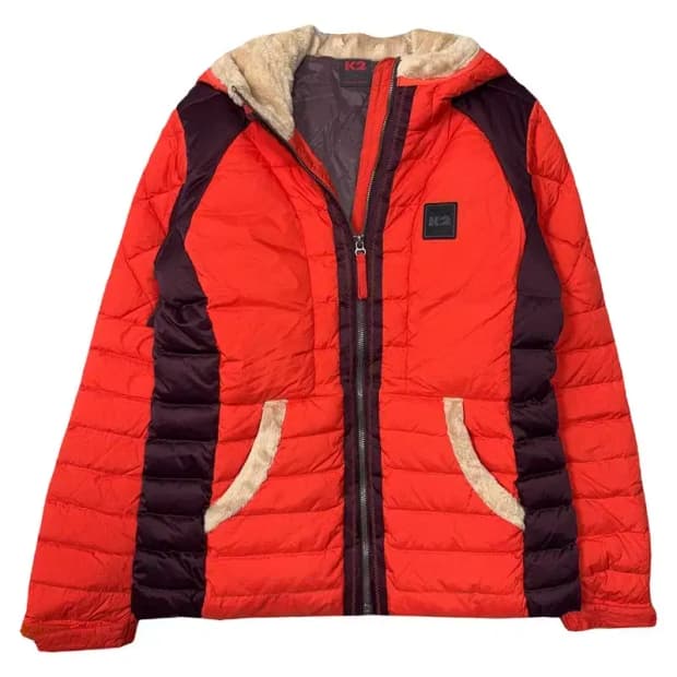 K2 오렌지 구스다운 경량 패딩 85