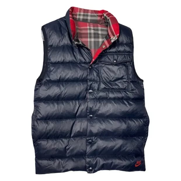 나이키 네이비 구스다운 패딩 조끼 M