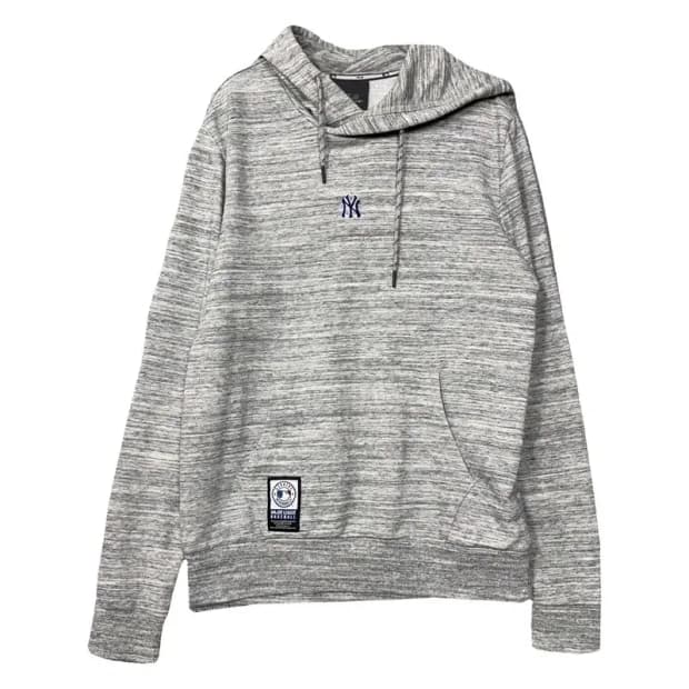 엠엘비 라이트 그레이 배색 로고 후드티 95