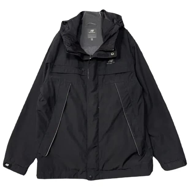 뉴발란스 블랙 로고 바람막이 윈드자켓 L