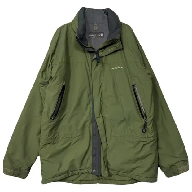 몽벨 카키 스펠 로고 점퍼 자켓 M