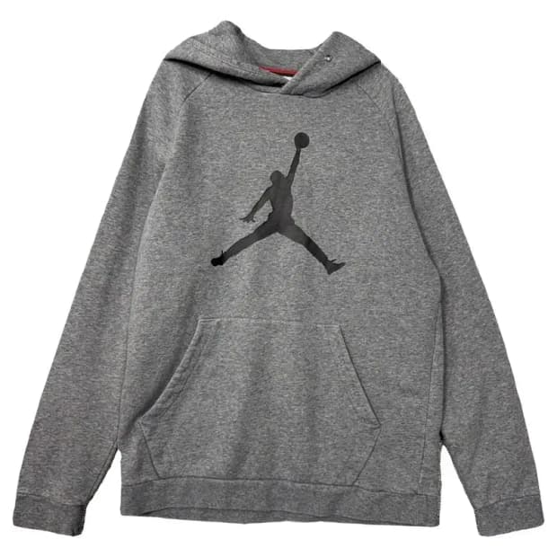 조던 프린팅 그레이 기능성 후드티 L