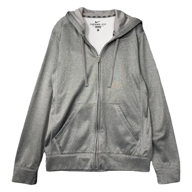 나이키 라이트 그레이 기능성 후드 집업 S