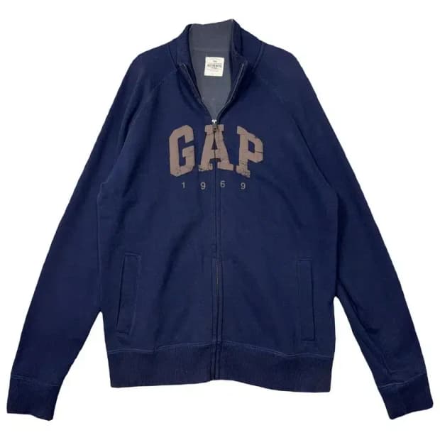 갭 프린팅 네이비 집업 L