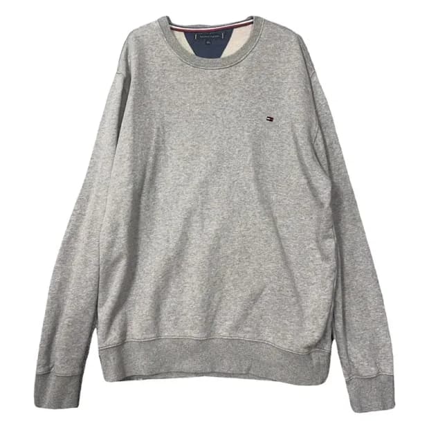 타미힐피거 라이트 그레이 로고 맨투맨 XL