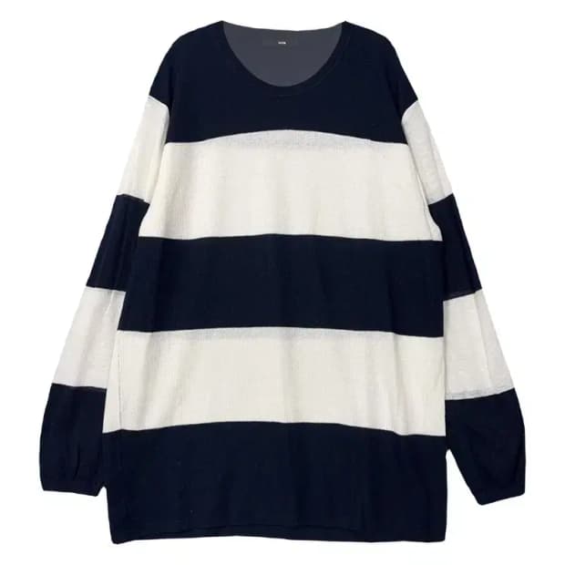 유니클로 스트라이프 네이비 니트 105