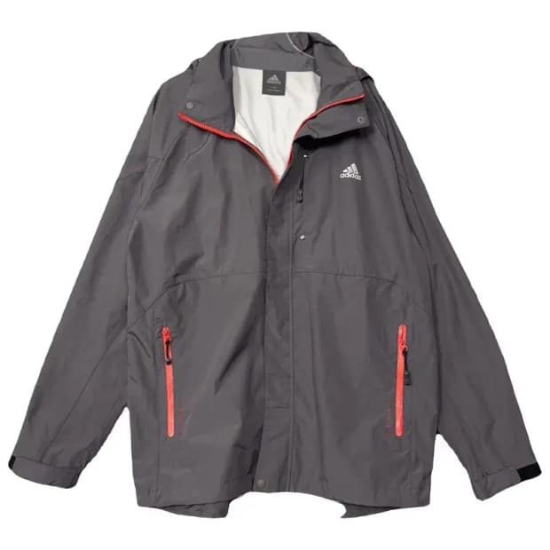 아디다스 그레이 로고 기능성 바람막이 100