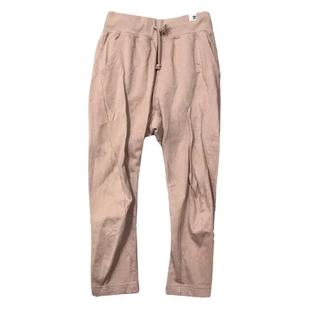 아디다스 베이지 밴딩 트레이닝 팬츠 S
