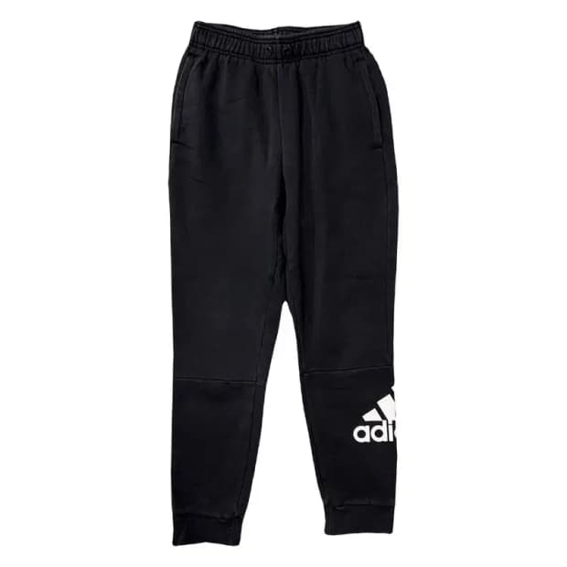아디다스 블랙 로고 조거팬츠 M