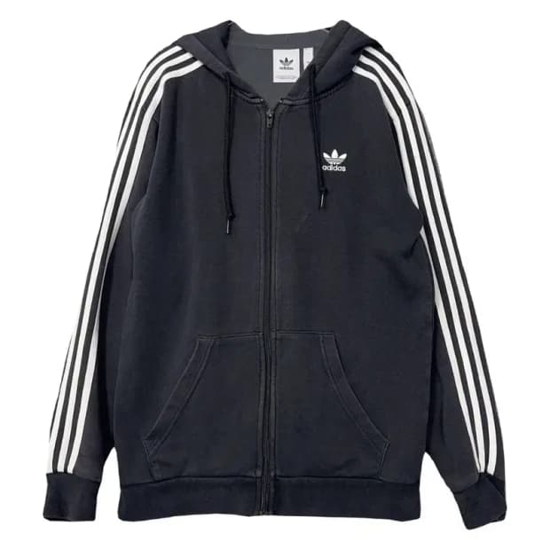 아디다스 불꽃 로고 삼선 후드 집업 M