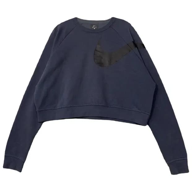 나이키 네이비 크롭 맨투맨 XL