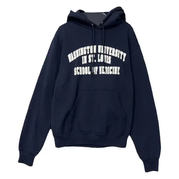 챔피온 프린팅 네이비 후드티 S