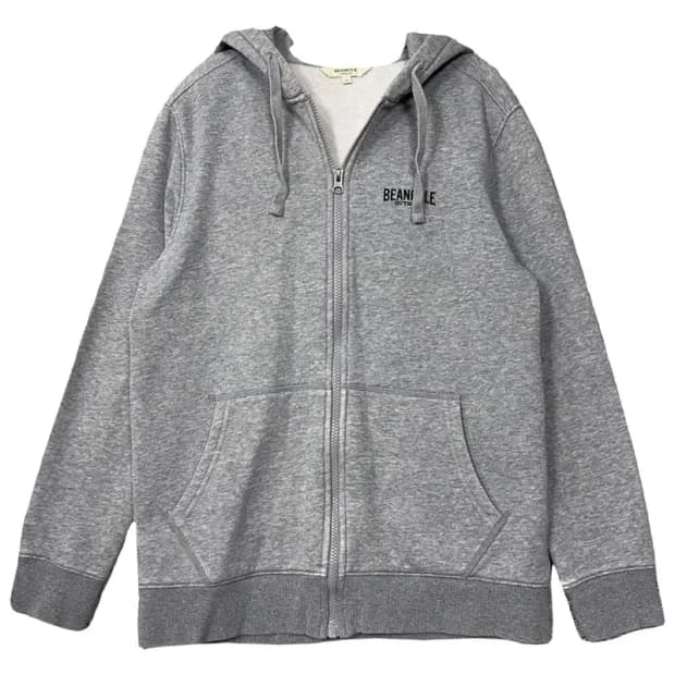 빈폴 라이트 그레이 로고 후드 집업 95