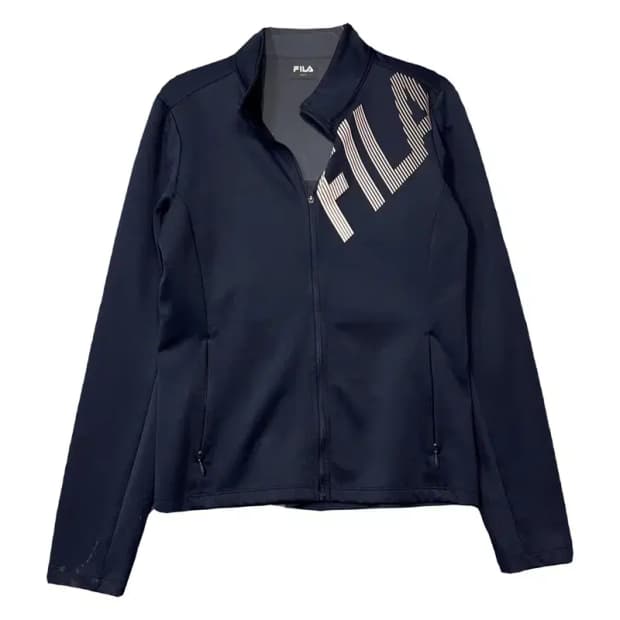 휠라 프린팅 네이비 여성 기능성 집업 SMALL