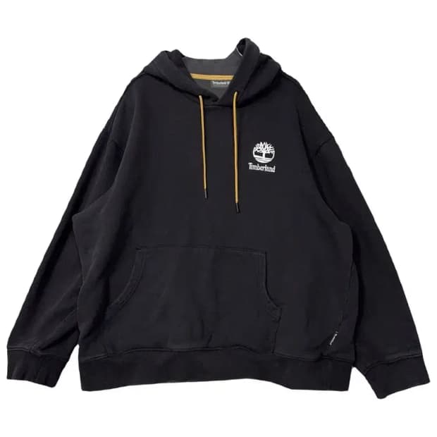 팀버랜드 블랙 빈티지 로고 프린팅 후드티 XL/TG