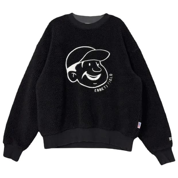 이벳필드 프린팅 블랙 맨투맨 S