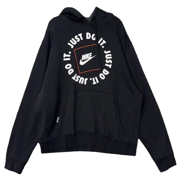 나이키 프린팅 블랙 후드티 XXL