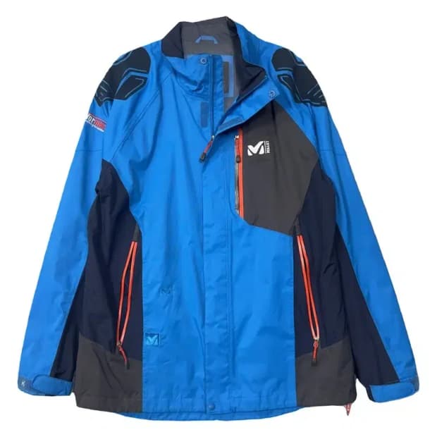 밀레 블루 로고 기능성 바람막이 100