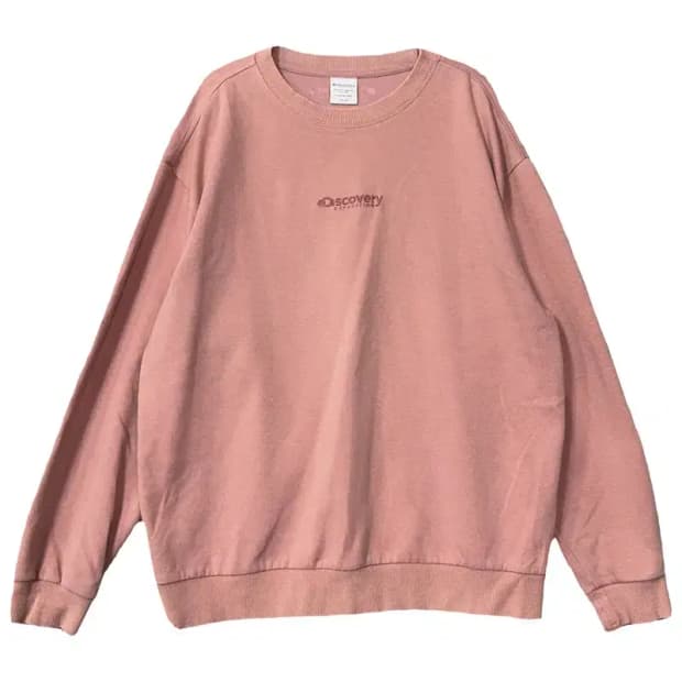 디스커버리 프린팅 라이트 핑크 맨투맨 100