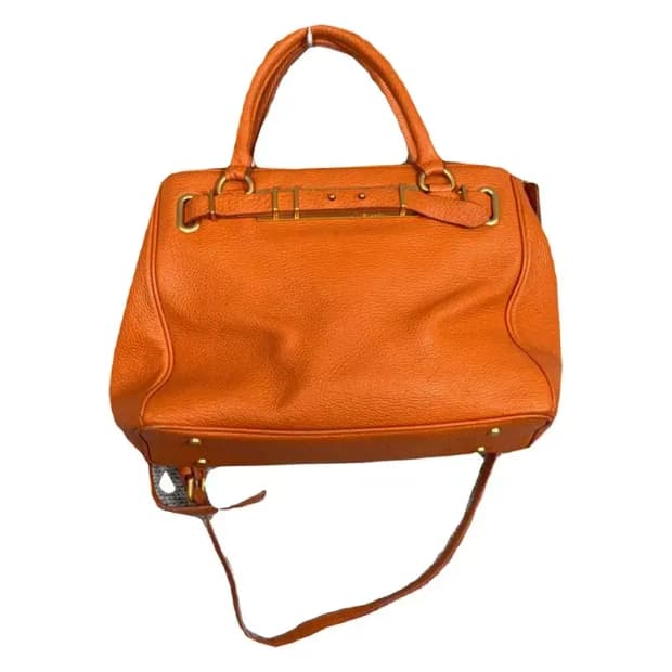 질스튜어트 오렌지 레더 토트백