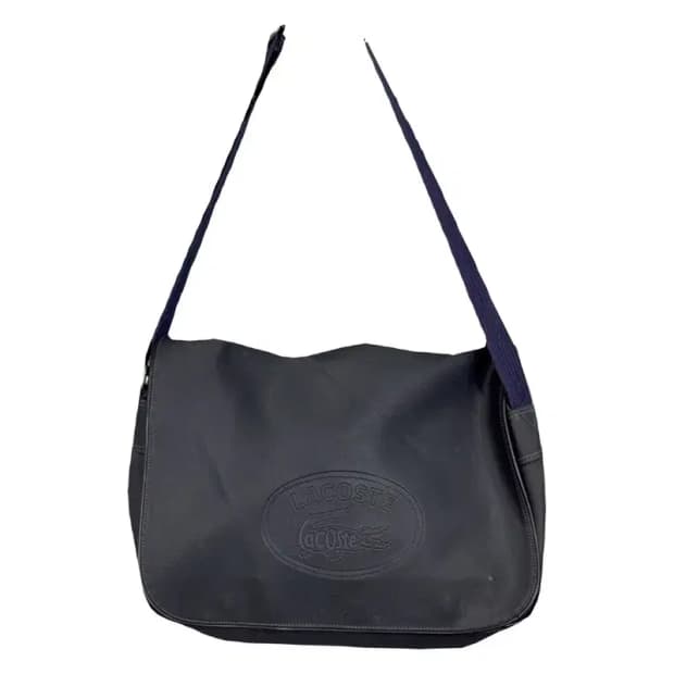 라코스테 서광 로고 빈티지 블랙 크로스 백