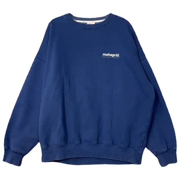 마하그리드 네이비 로고 맨투맨 S