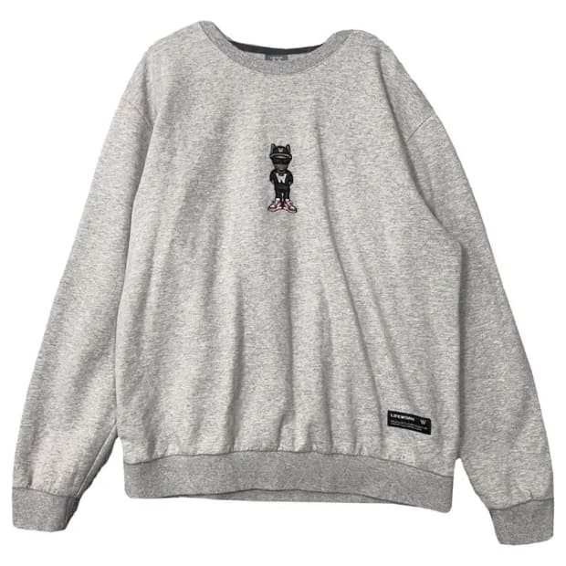 라이프워크 프린팅 라이트 그레이 맨투맨 XXL