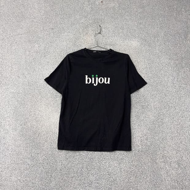 미쏘 프린팅 블랙 반팔 티 M