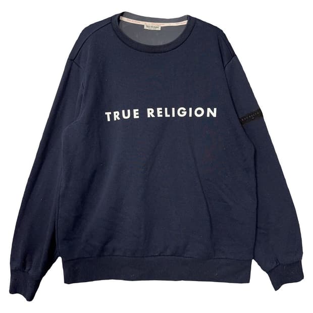 트루릴리젼 프린팅 네이비 맨투맨 105(XL)