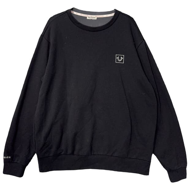 트루릴리젼 블랙 로고 맨투맨 XL